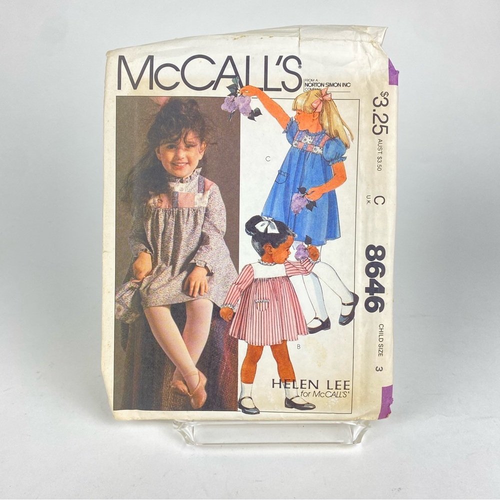McCall's Pattern ‘83 8646 Children's Dress
